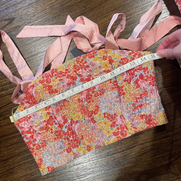 NWT Lulus XS Ellarina Pink Floral Metallic Tie-Strap Two-Piece Dress Midi Maxi - Picture 14 of 16